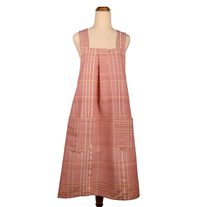 Textured Check Pinafore Apron