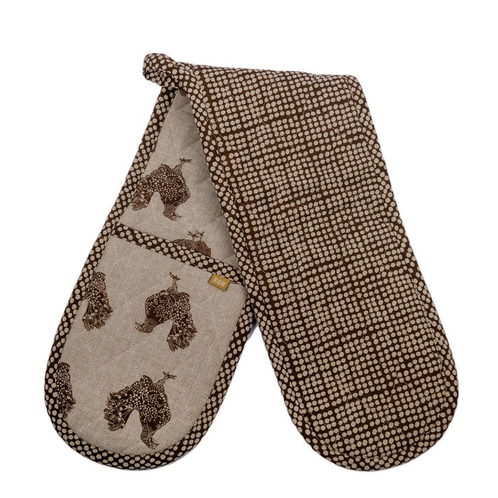 Henrietta Double Oven Glove Earth Brown