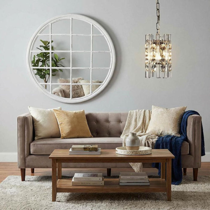 Hamptons Round Mirror 120cm x 120cm Grey