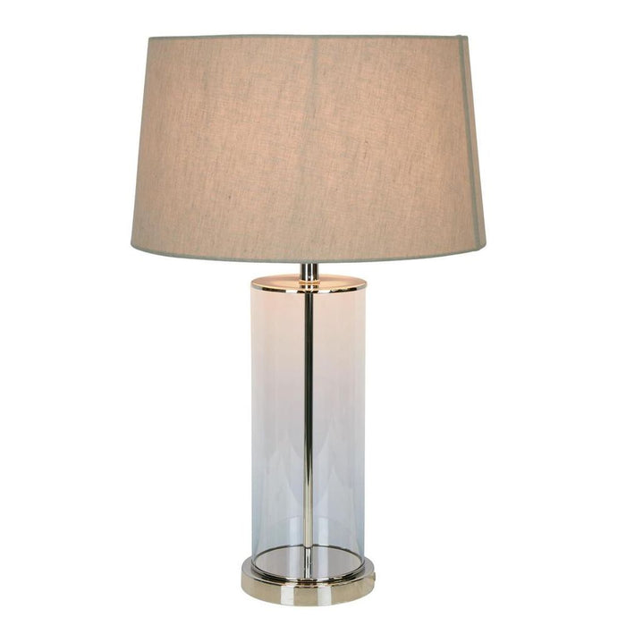 Iris Glass Table Lamp Base Polished Nickel- Base Only