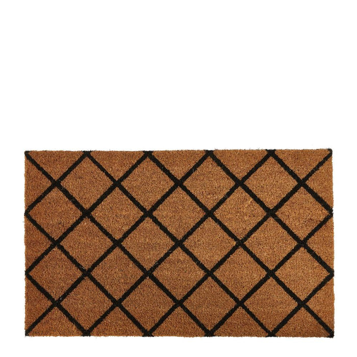 Trellis Coir Door Mat with Vinyl Backing