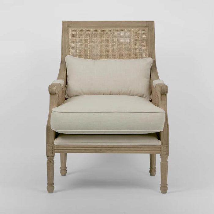 Hicks Caned Armchair with Cushion Natural