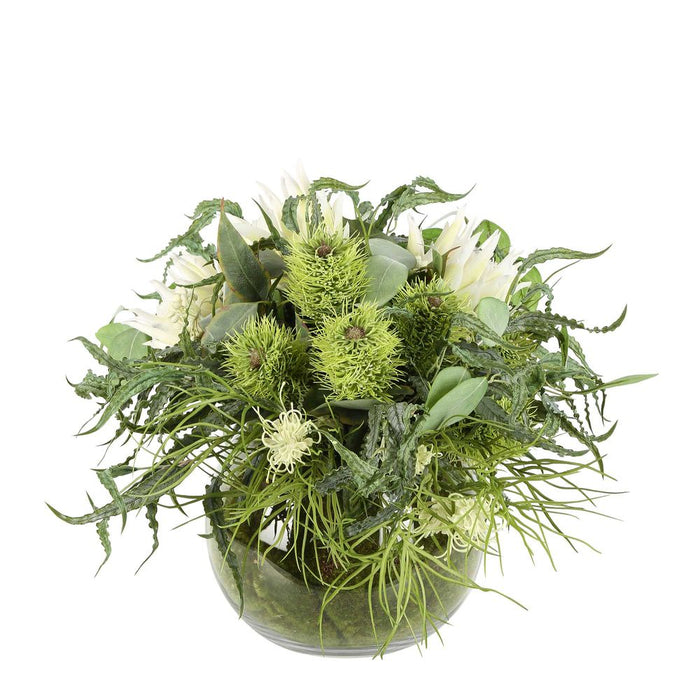 Anne Green & White Pincushion Arrangement