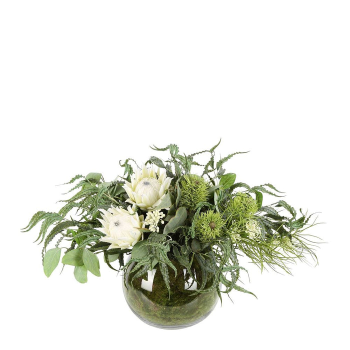 Anne Green & White Pincushion Arrangement