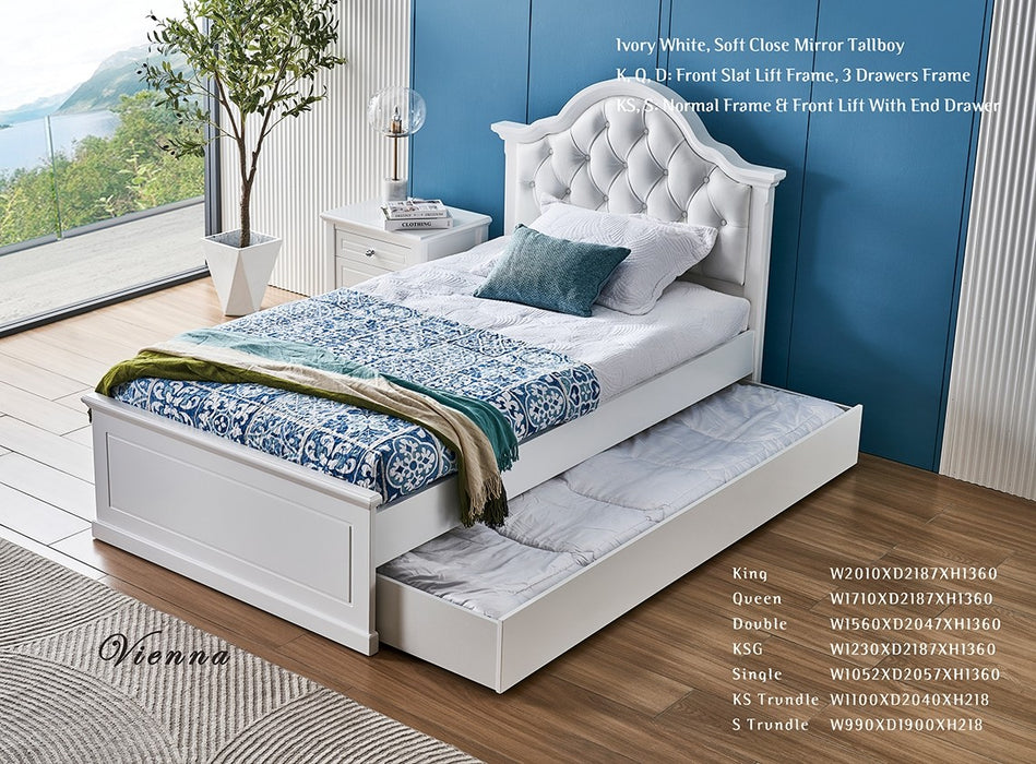 Vienna Single Bed with Trundle