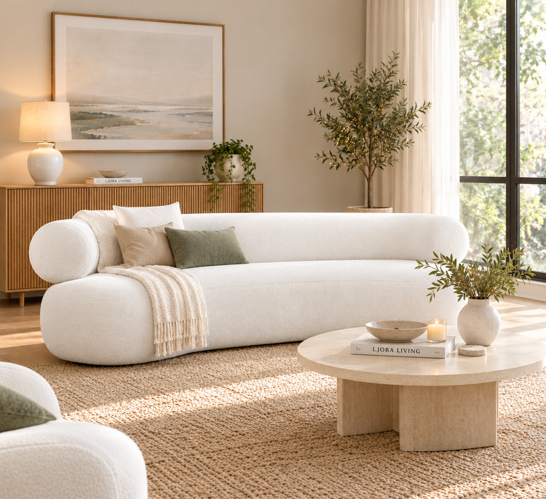 Theo 4 Seater Sofa White