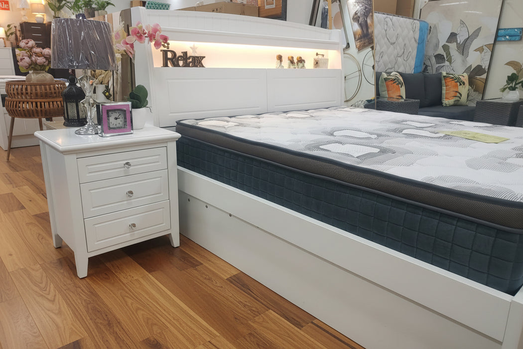 Vanice Double Timber Gas Lift Bed