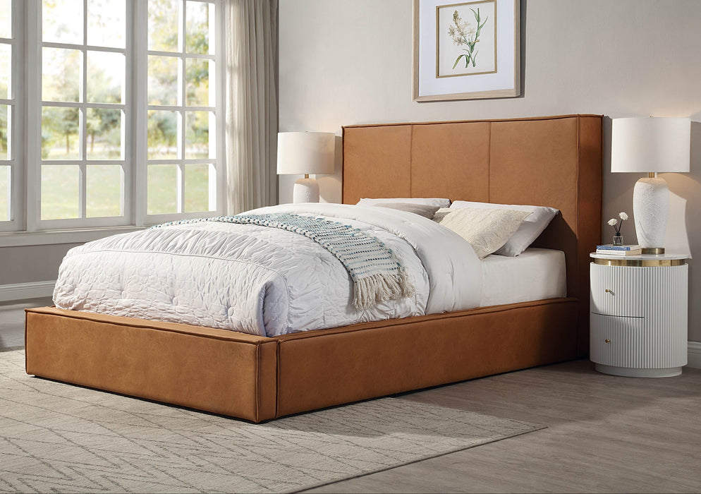 Vista Leather Look Standard Fabric Bed - Queen