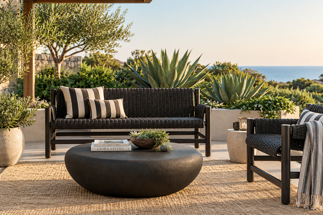Sedona Outdoor Large Coffee Table Black