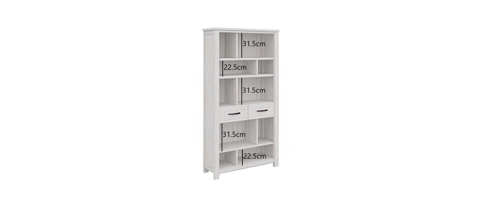 White Fiona Wooden Bookcase