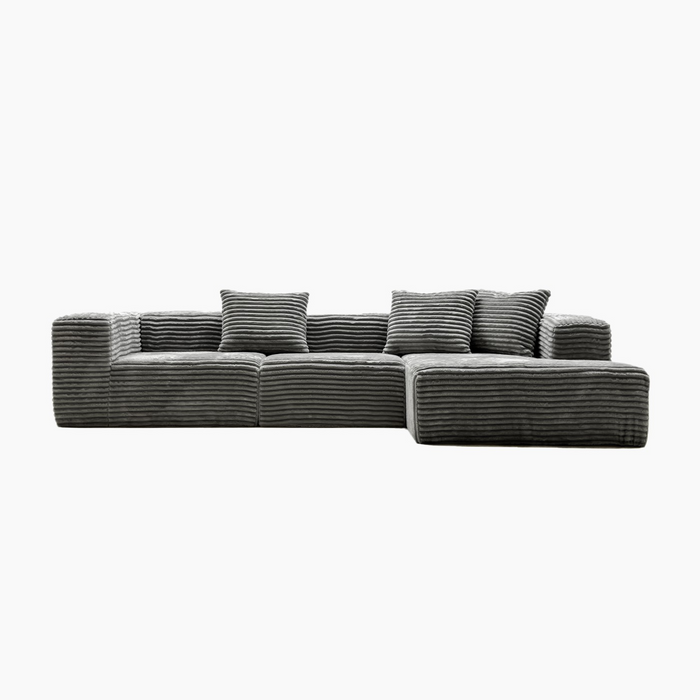 Maris 3 Seater Right Chaise Sofa - Grey