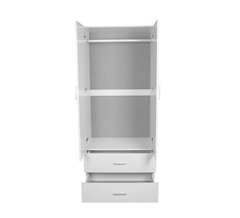 Remo 2 Door Drawer Wardrobe White