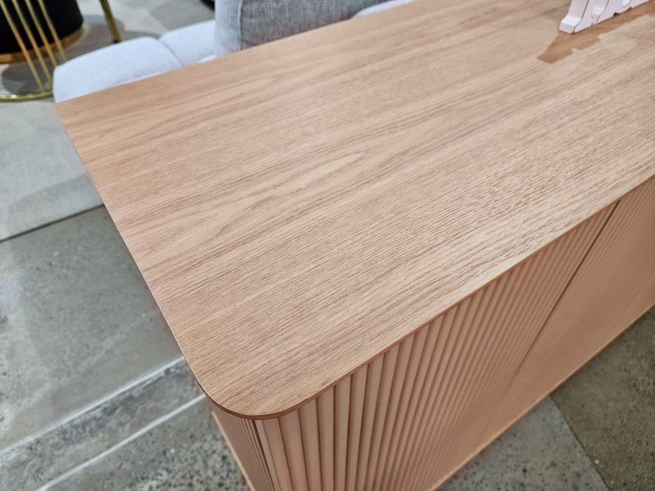 Belmore Fluted 4 Door Buffet 160cm - Natural