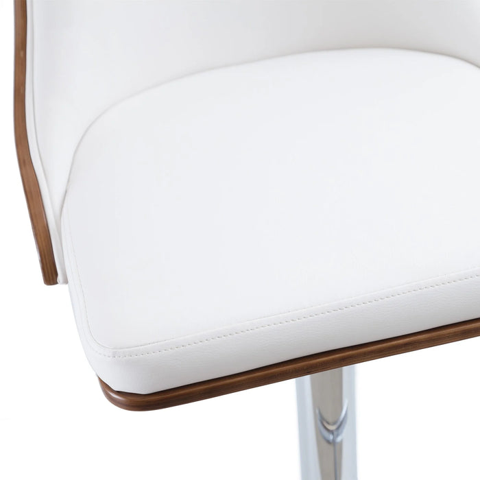 Florence Leather Bar stool - White