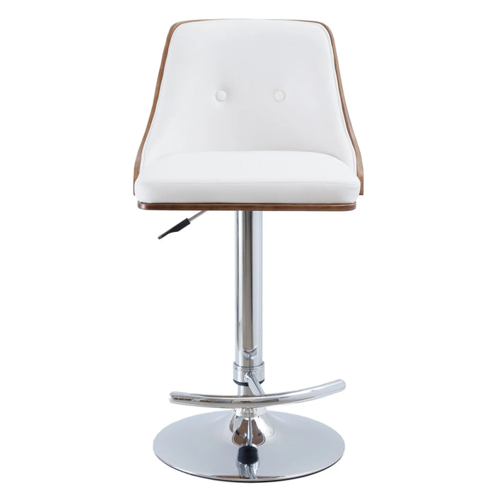 Florence Leather Bar stool - White