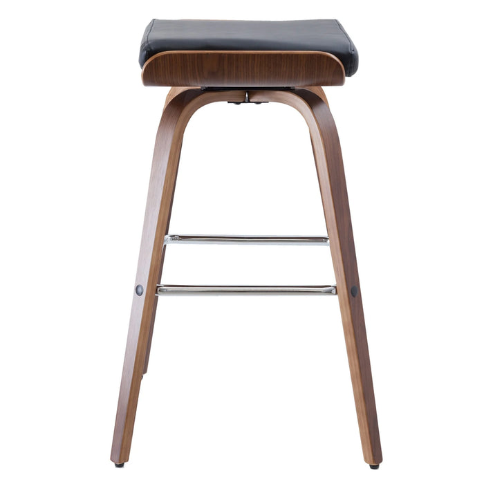 Lucara Timber Kitchen Bar Stool, Walnut and Black