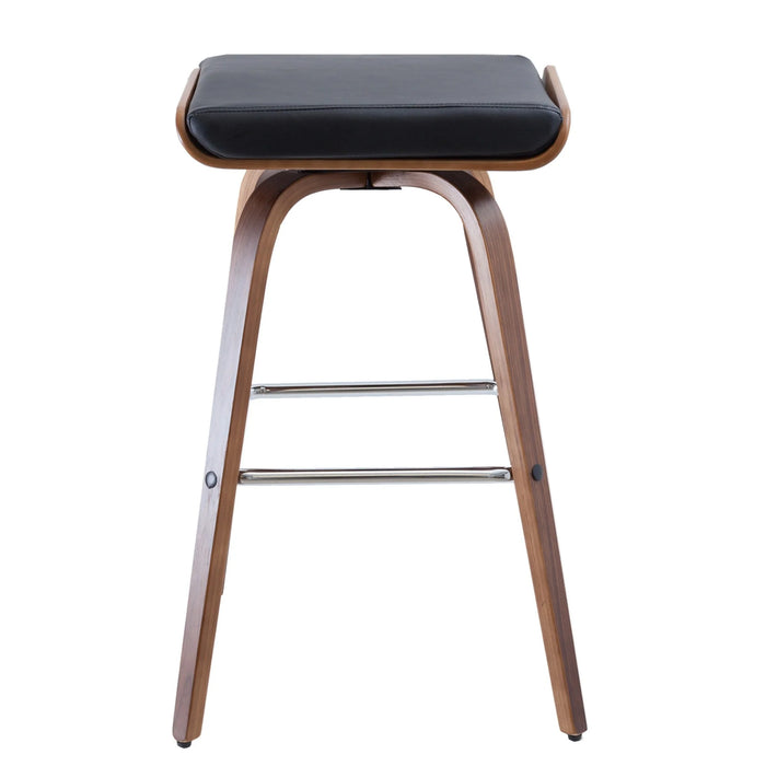 Lucara Timber Kitchen Bar Stool, Walnut and Black