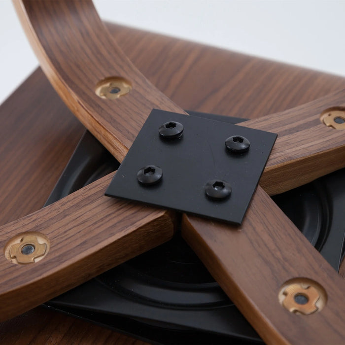 Lucara Timber Kitchen Bar Stool, Walnut and Black