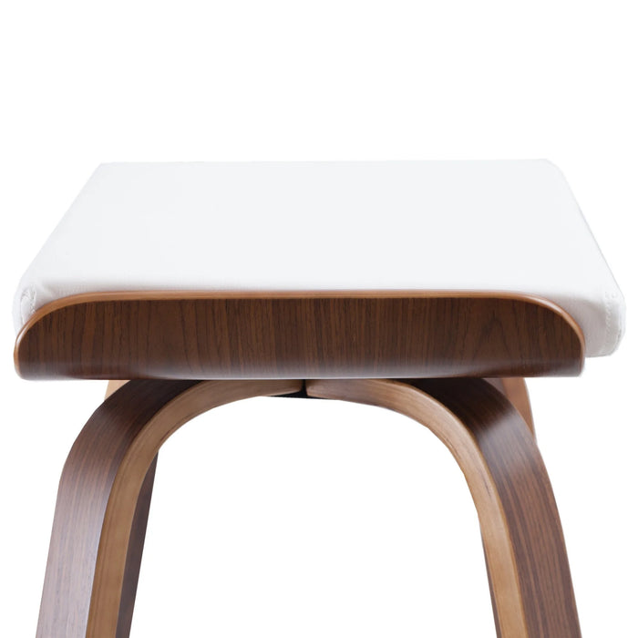 Lucara Timber Kitchen Bar Stool, Walnut and White