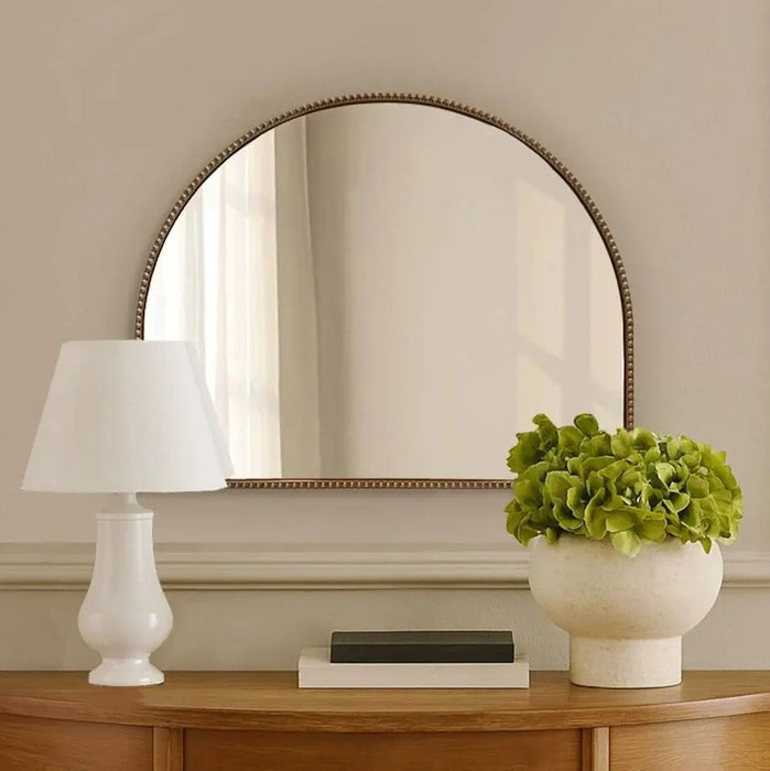 Antique Gold Studded Wall Arch Mirror - ST Marys & Liverpool NSW