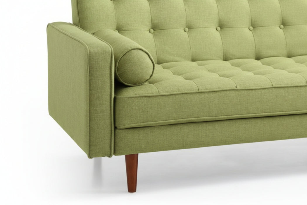 Sofia 3 Seater Sofa Bed in Fabric - Green