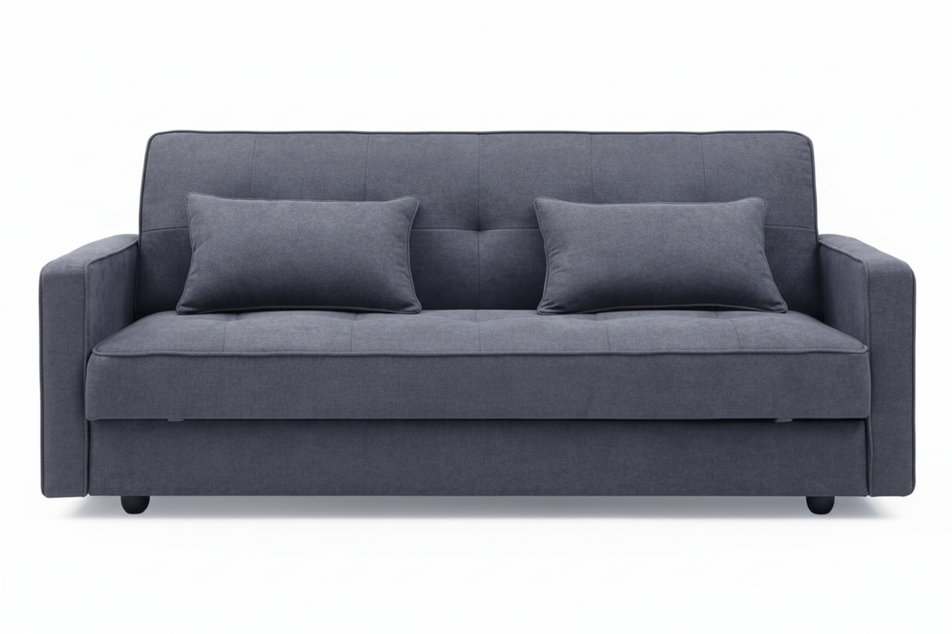 Junny Sofabed with Storage in Fabric Blue
