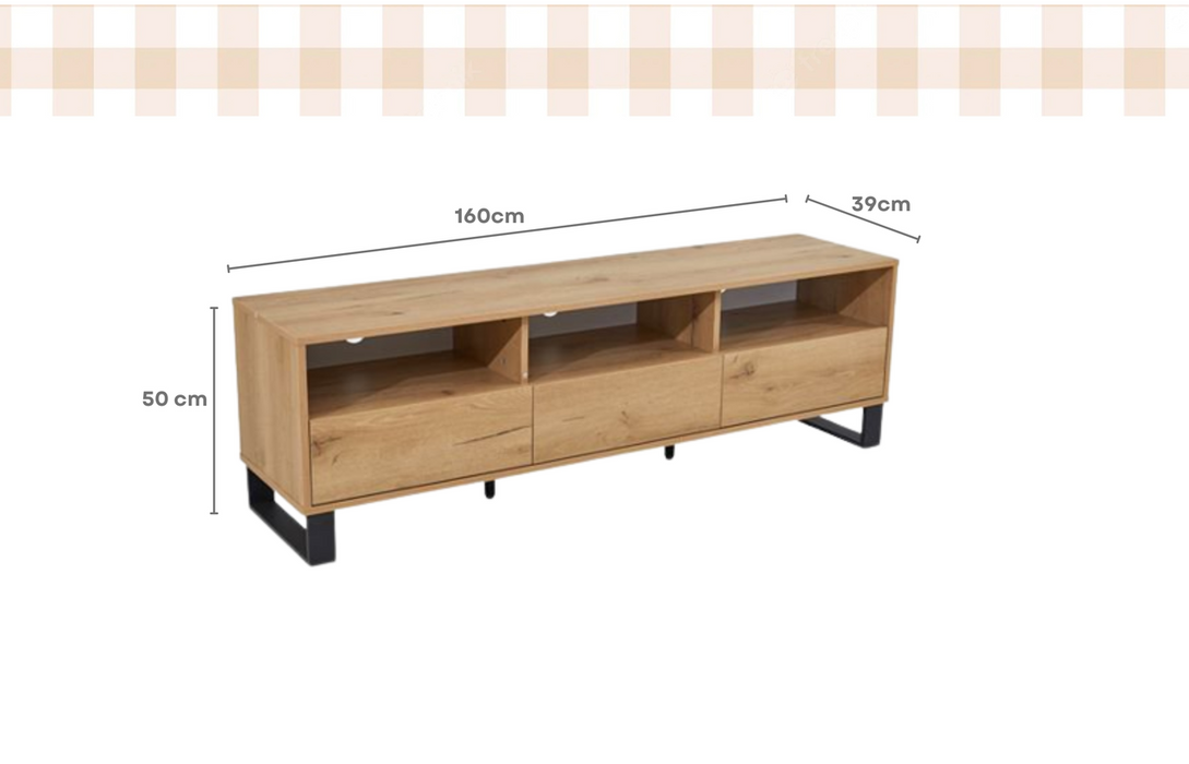 Oak Tv Stand 160cm - Mildura