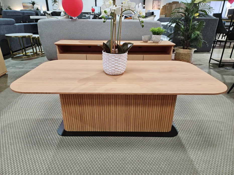 Belmore Fluted Coffee Table - Natural