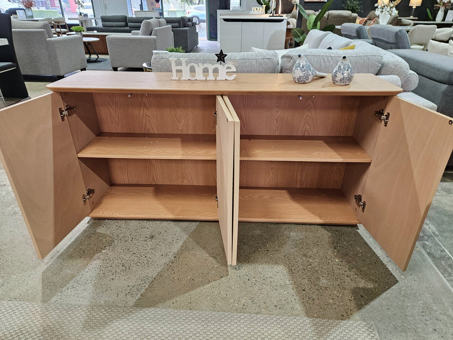 Belmore Fluted 4 Door Buffet 160cm - Natural