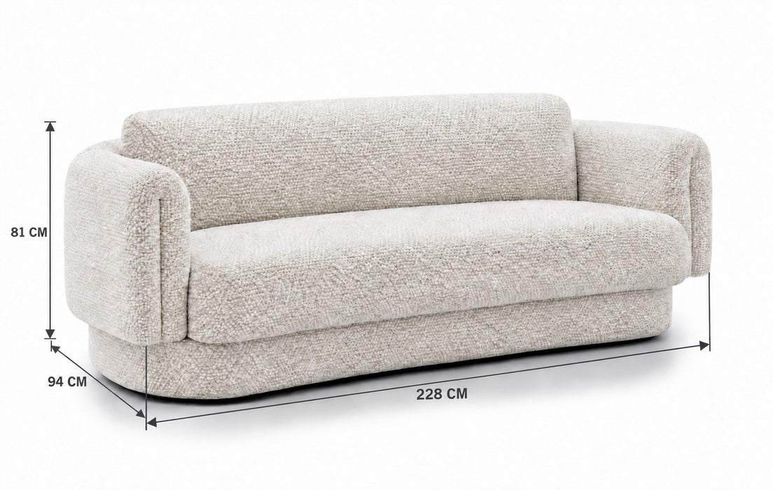 Sorrento 3 Seater Lounge,Beige