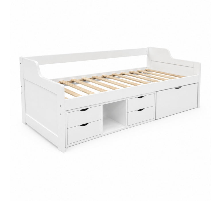 Arlo White Day Bed with Drawer Storage - Sydney Bed