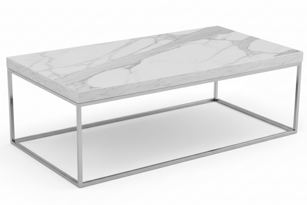 White Marble Look Coffee Table