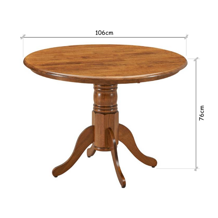 Macquarie 106 Round Dining Table Walnut Hardwood Timber