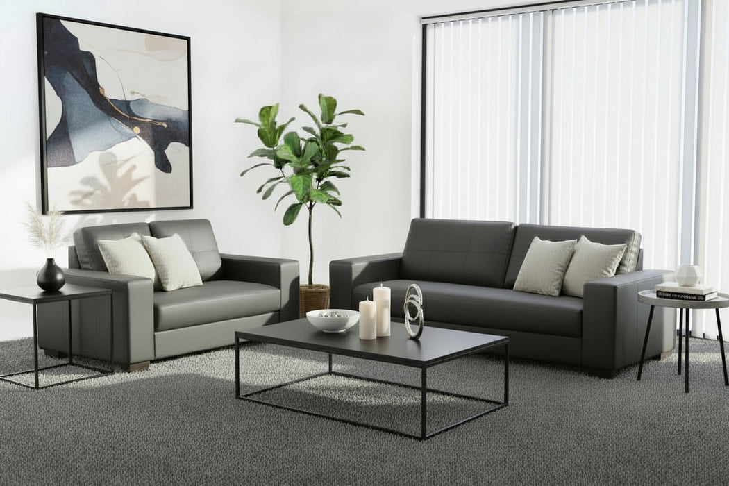 5 Seater Bianca Leather Look Lounge