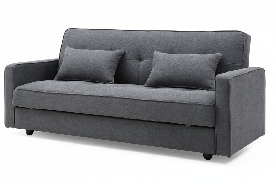 Junny Sofabed with Storage in Fabric Blue