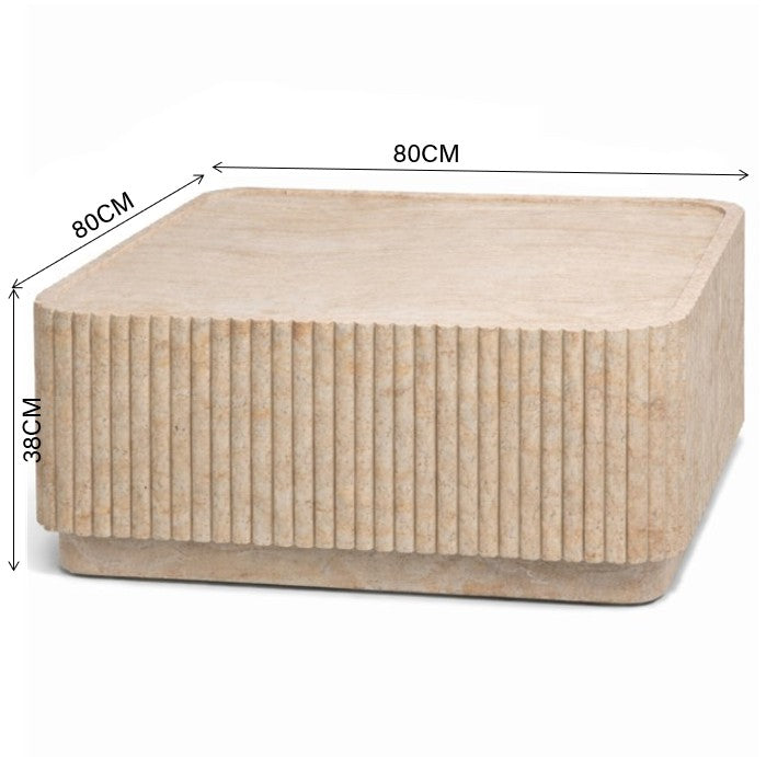 Harvard Square Coffee Table in Travertine