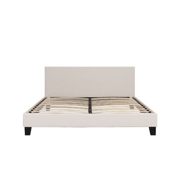 White Monaco Faux Leather Bed