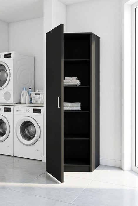 Hudson 1 Door Pantry Storage Cabinet Black