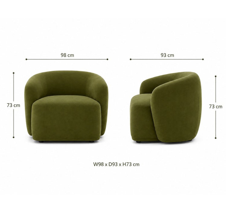 Vale Olive Green Accent Chair