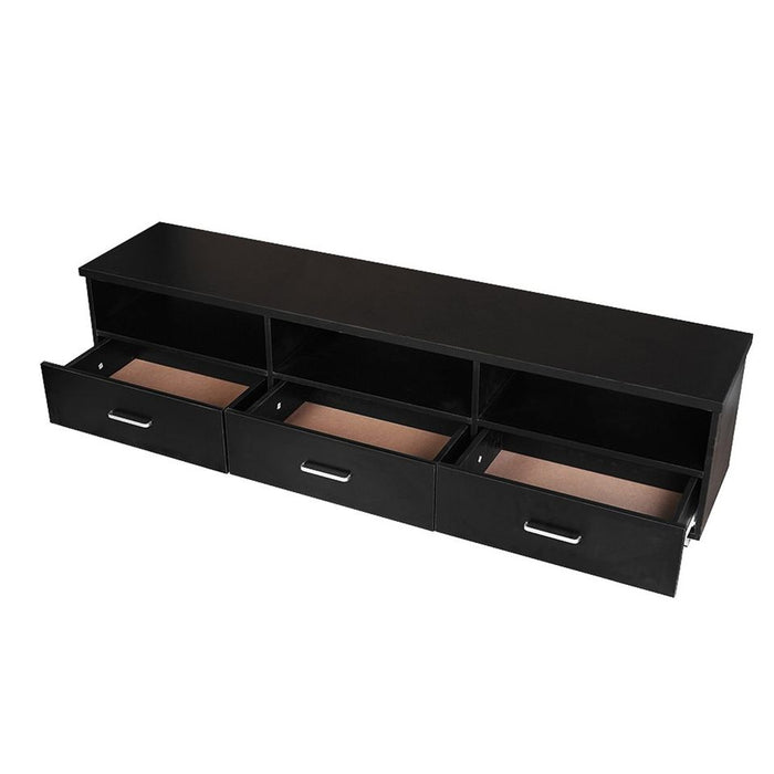 Modern TV Stand Cabinet Entertainment Unit 180cm Black