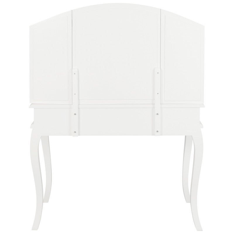 Queen Ann 1 Drawer Large Dressing Table & Mirror, White