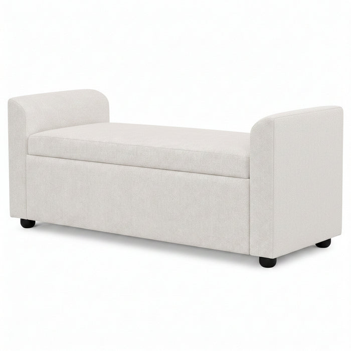 Enta Snow Upholstered Storage Bench Stool