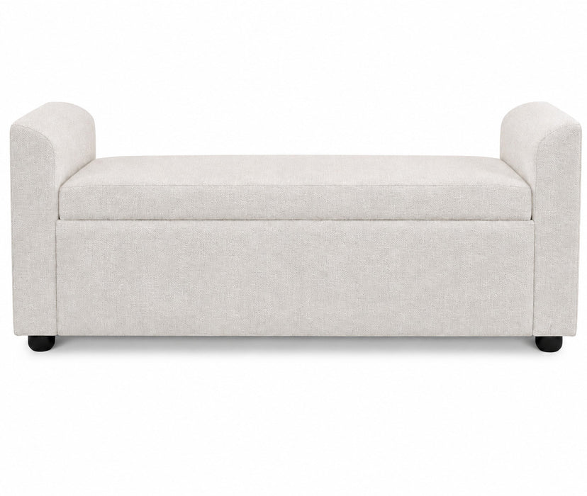 Enta Snow Upholstered Storage Bench Stool