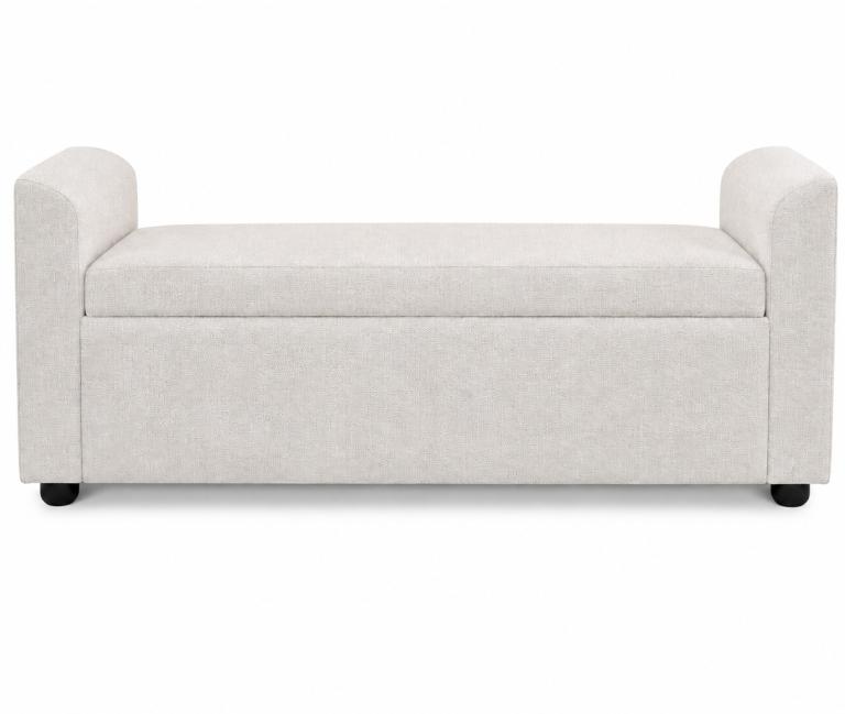 Enta Ivory Upholstered Bench Stool