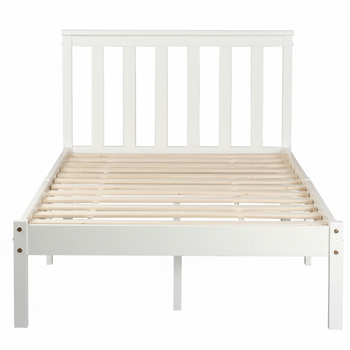 King Single Wooden Bed Frame White