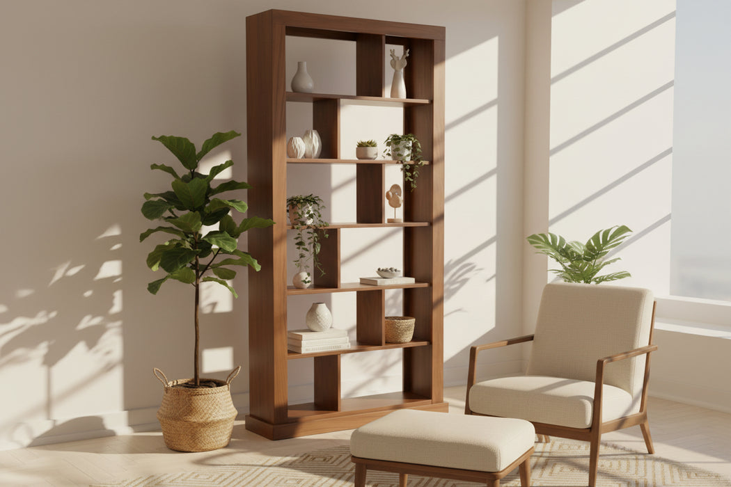 Louis Timber Room Divider - Cedar