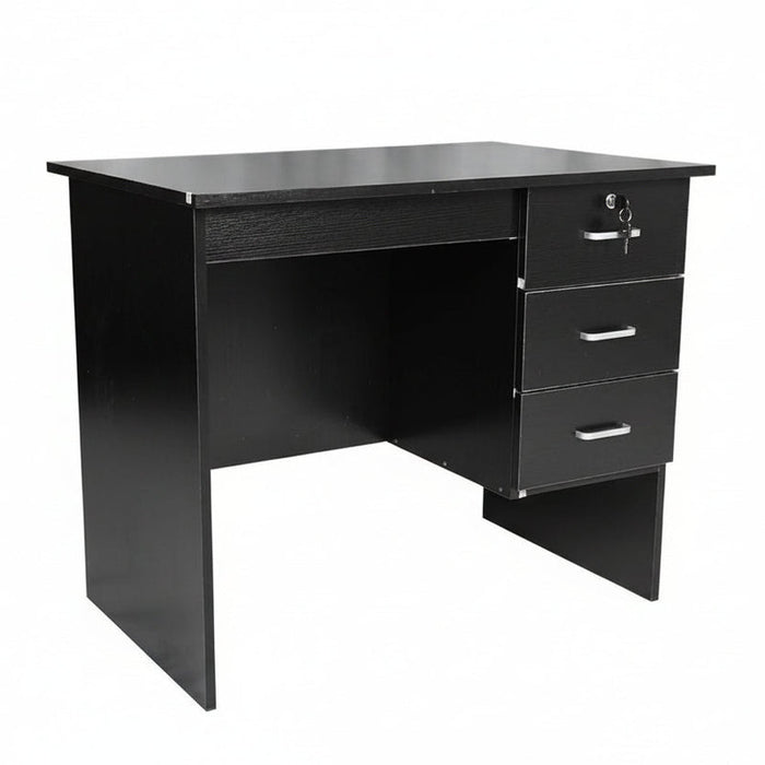 Helena 3 Drawer Study Desk - 120cm Black