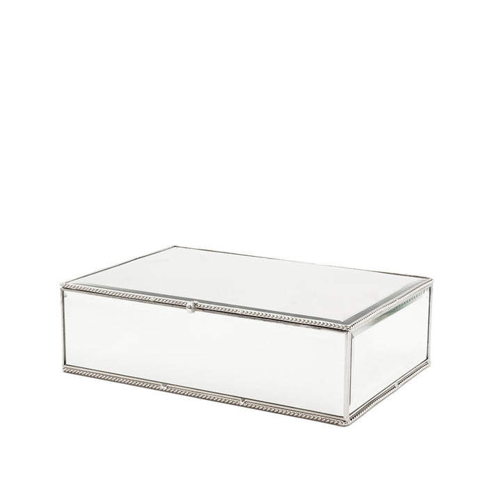 Silver String Mirror Box