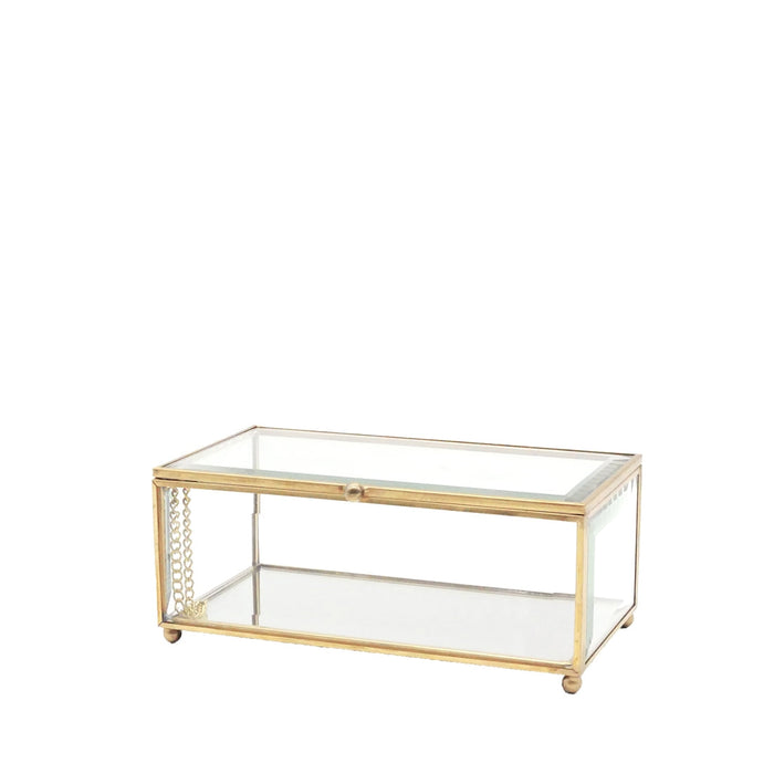 Clear Brass Glass Box