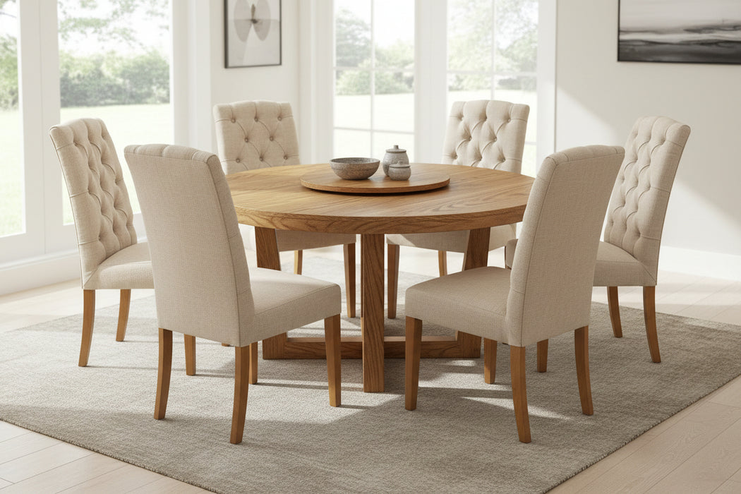 Felice Beige Fabric Dining Chair
